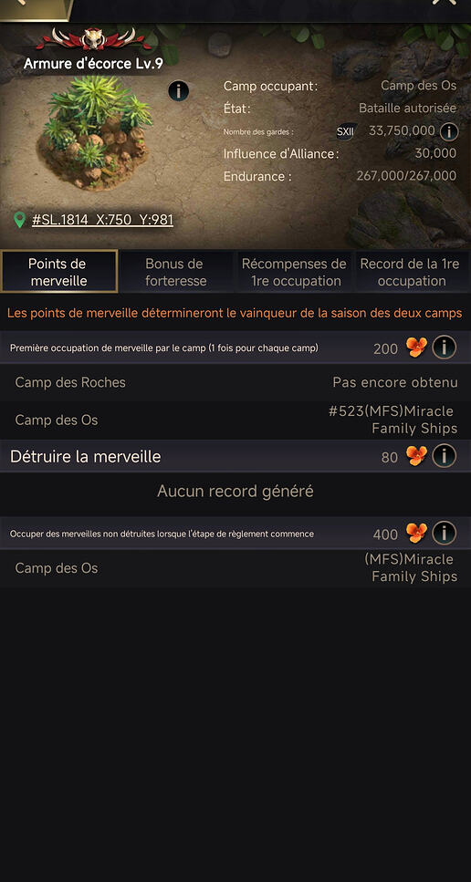 Merveille lvl 9