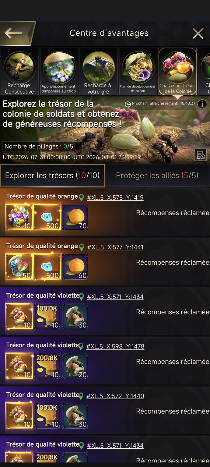récompenses exploration