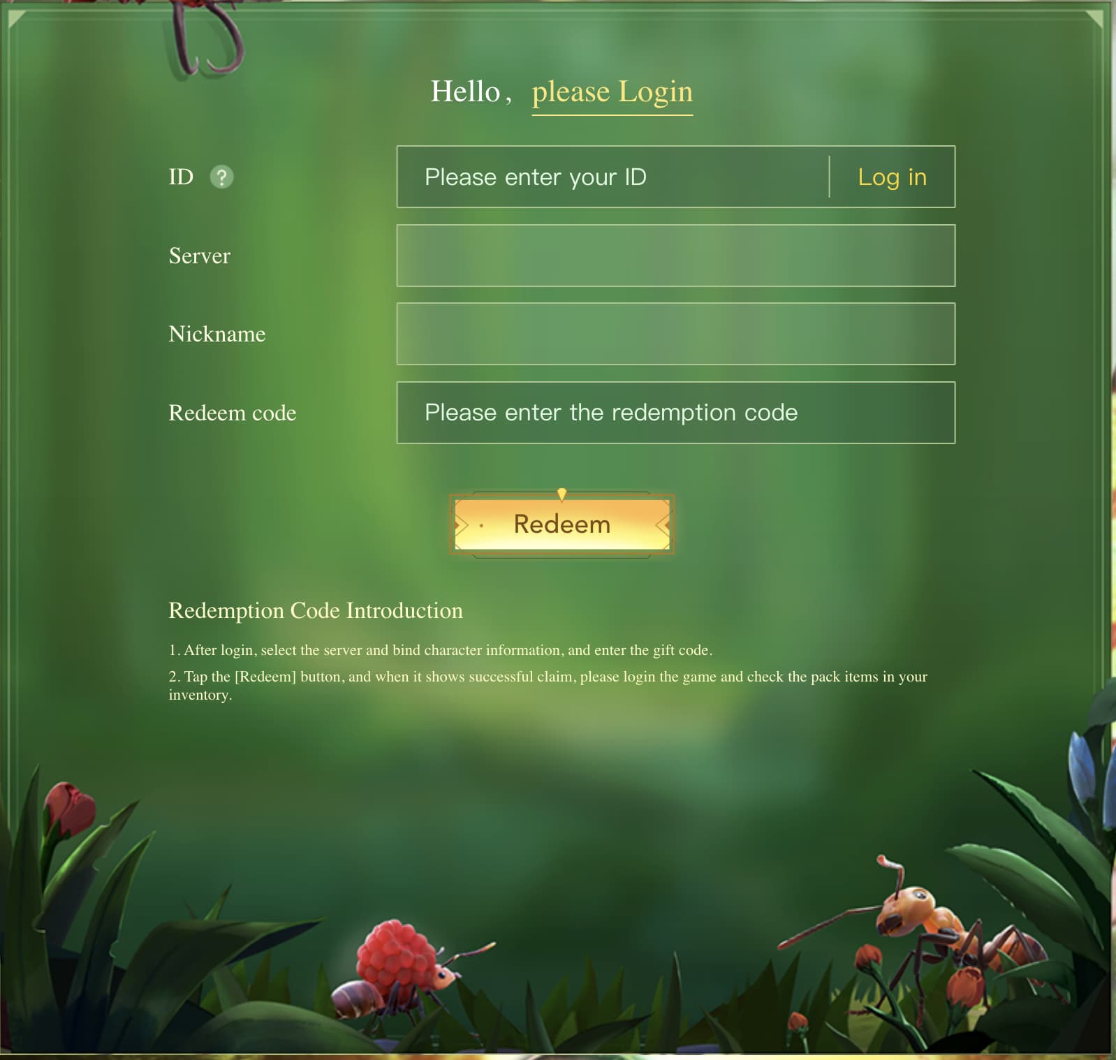 Redeeming Codes Questions And Answers The Ants Underground Kingdom